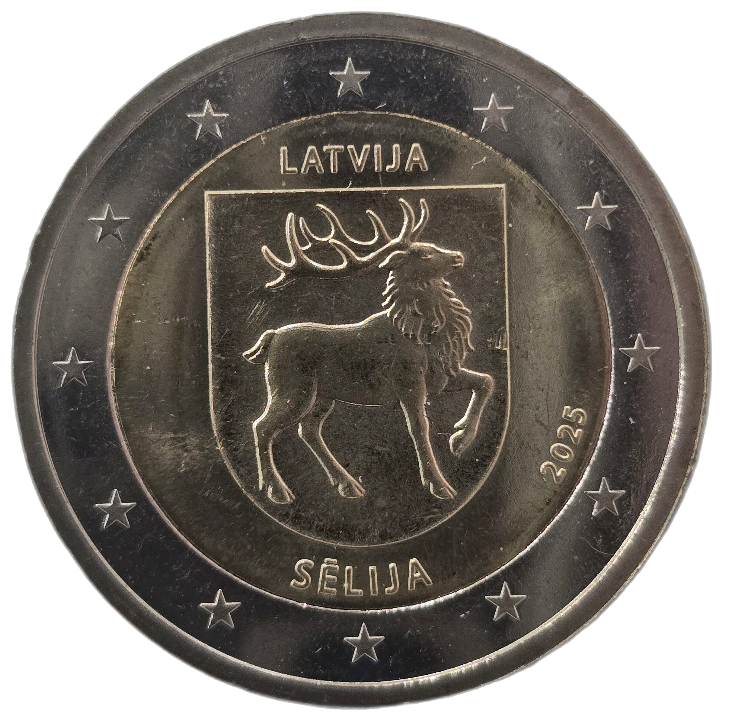 2 euros conmemorativa Región Histórica de Sēlija